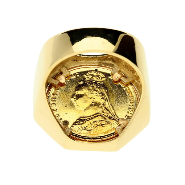 1887 Full Sovereign Ring - 23.6g