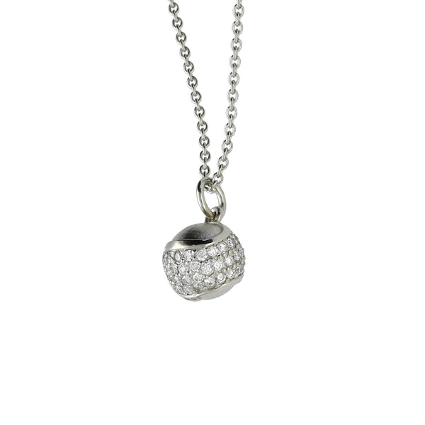 Tennis Ball Pendant - Platinum and Diamond - 0.46ct