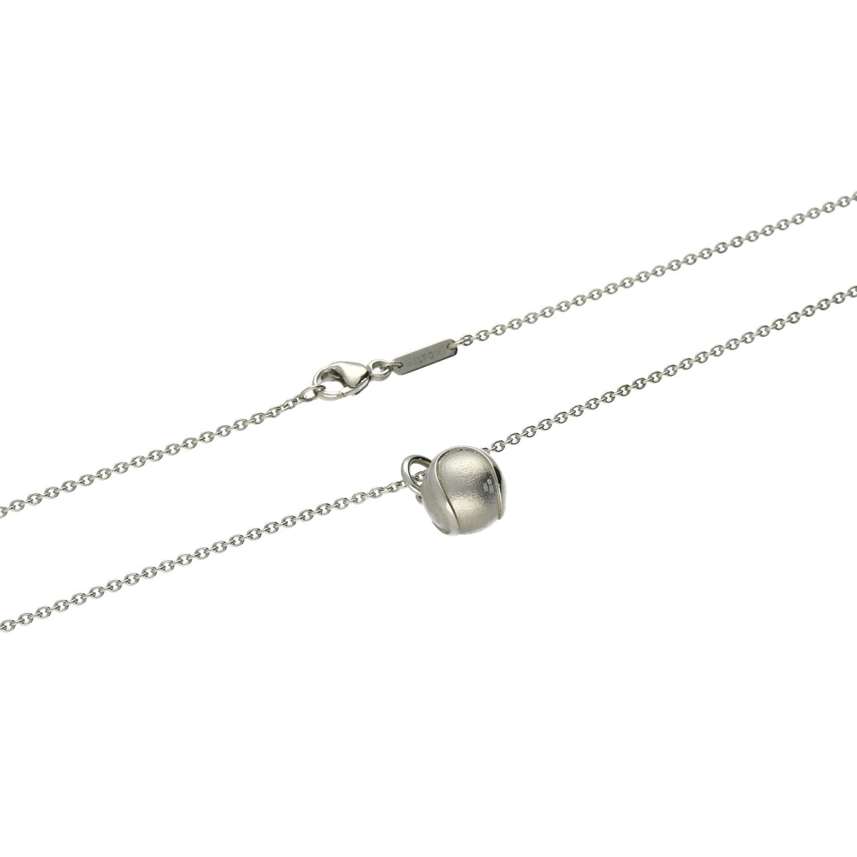 Bespoke Platinum Tennis Ball Pendant - 16 Inch - 12.10g