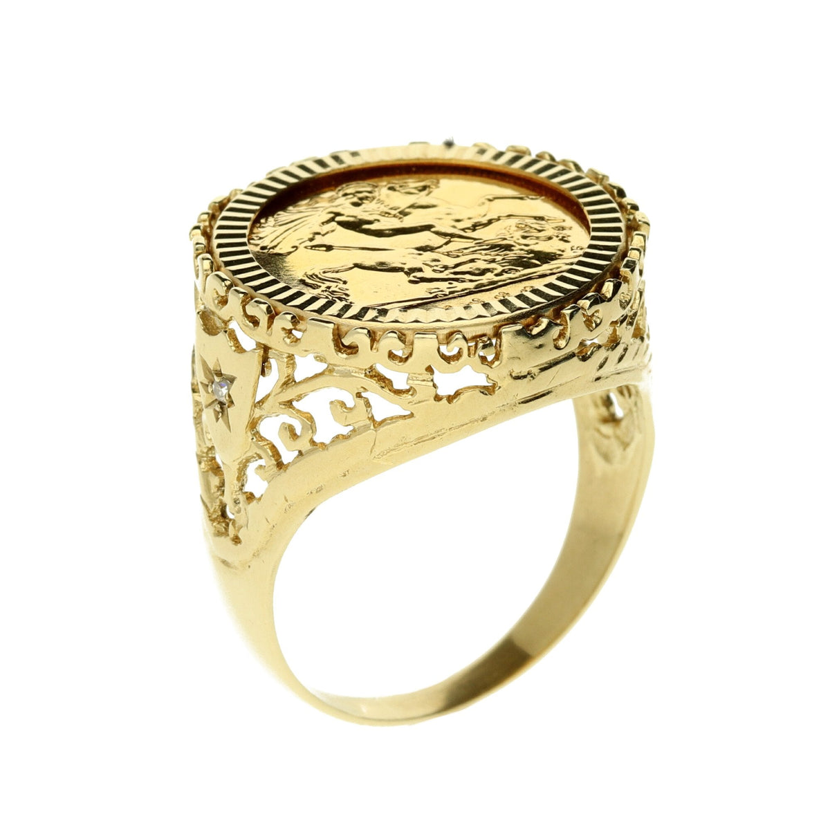1982 Queen Elizabeth Half Sovereign Ring - 9.5g - Size W