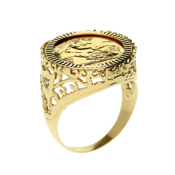 1982 Queen Elizabeth Half Sovereign Ring - 9.5g - Size W