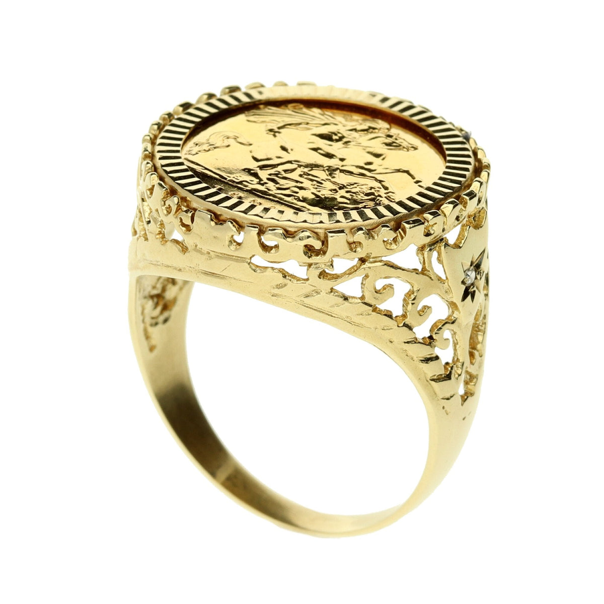 1982 Queen Elizabeth Half Sovereign Ring - 9.5g - Size W