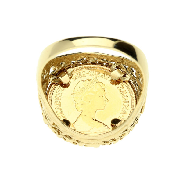1982 Queen Elizabeth Half Sovereign Ring - 9.5g - Size W