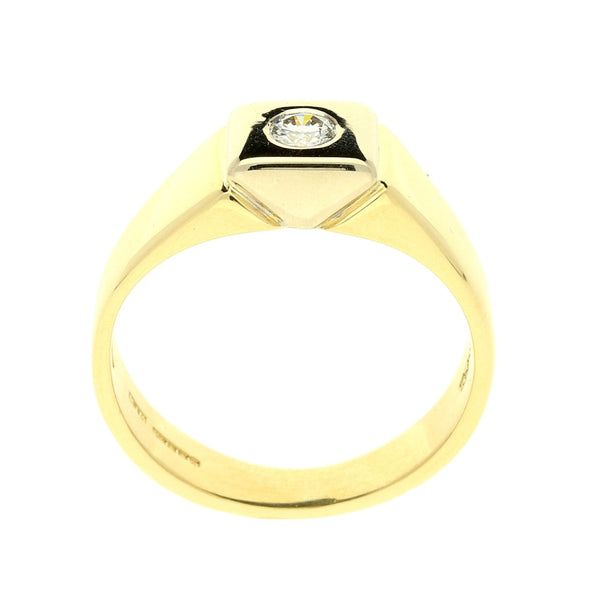 18ct Yellow Gold Pyramid Diamond Ring - 0.15ct
