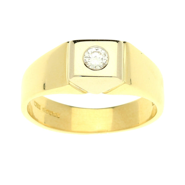 18ct Yellow Gold Pyramid Diamond Ring - 0.15ct