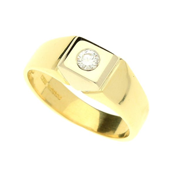 18ct Yellow Gold Pyramid Diamond Ring - 0.15ct