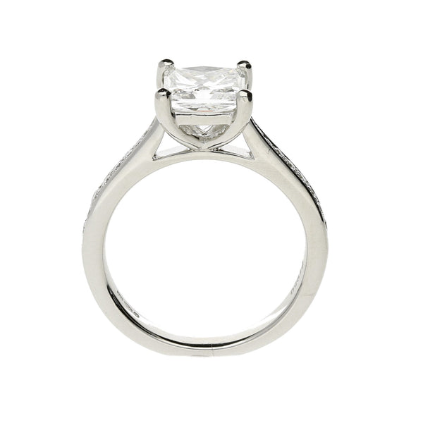 Platinum Princess Cut Diamond Engagement Ring - 1.54ct