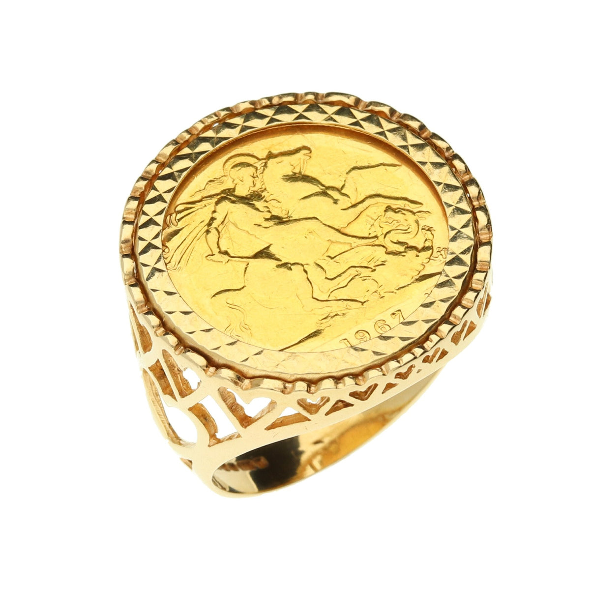 1967 Full Sovereign Ring- Queen Elizabeth II - 9.8g