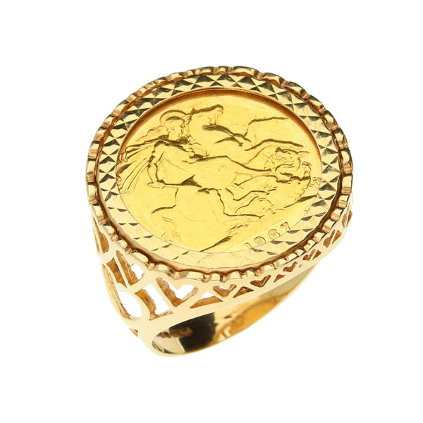 1967 Full Sovereign Ring- Queen Elizabeth II - 9.8g