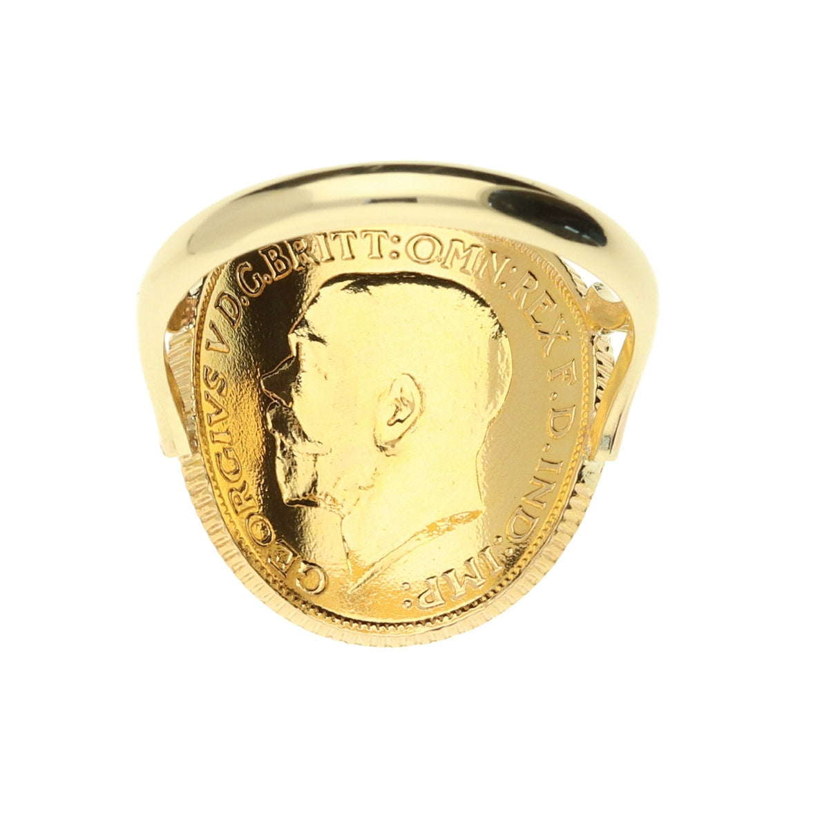 1912 Bent Over Full Sovereign Ring - 9.8g