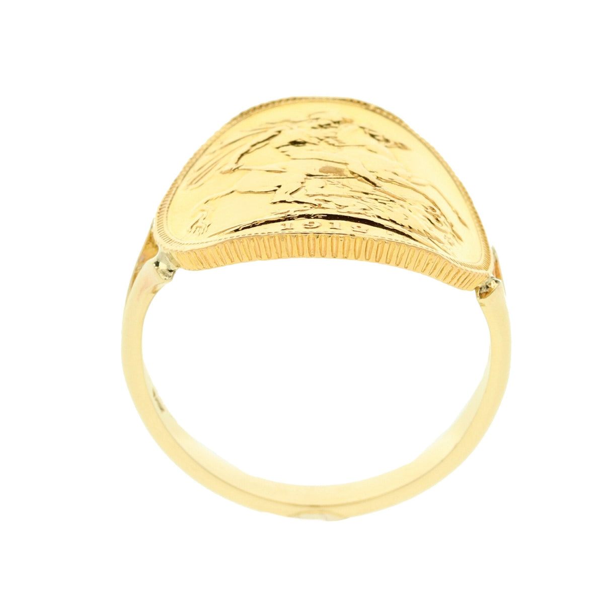 1912 Bent Over Full Sovereign Ring - 9.8g