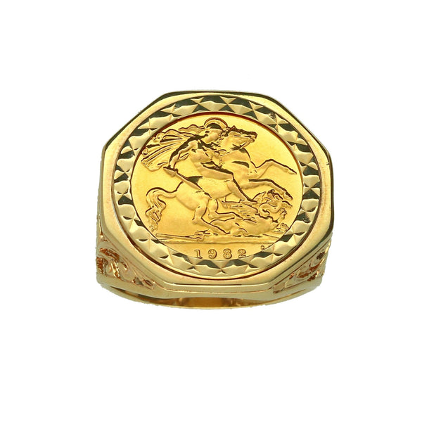 1982 Half Sovereign Ring - 10.3g - Size S