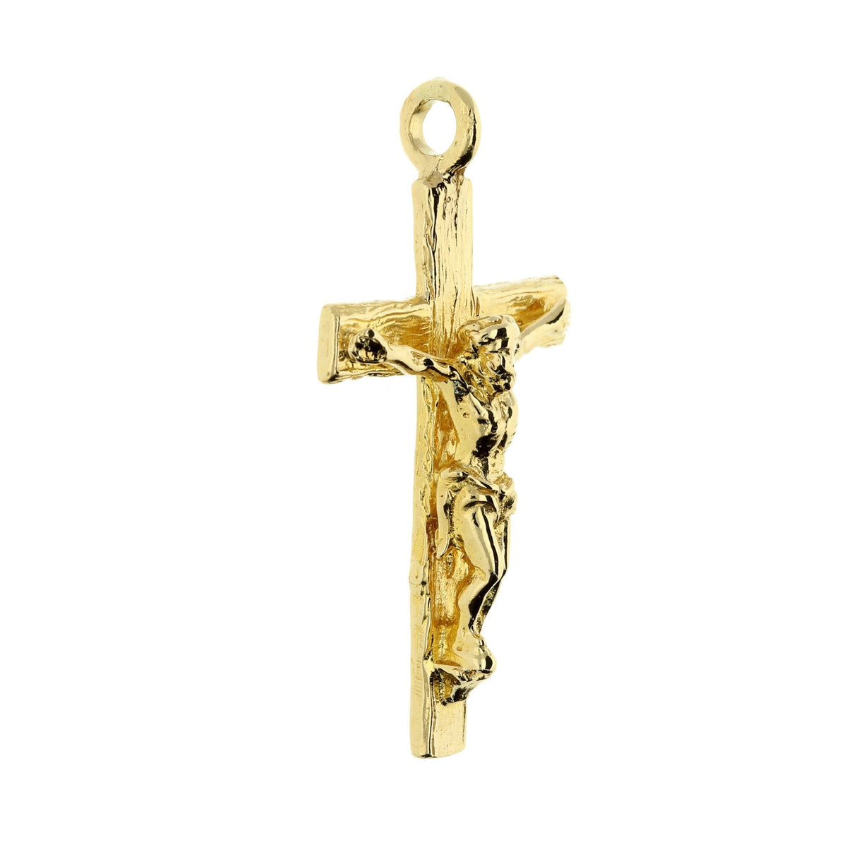 9ct Yellow Gold Solid Crucifix Pendant - 7.1g