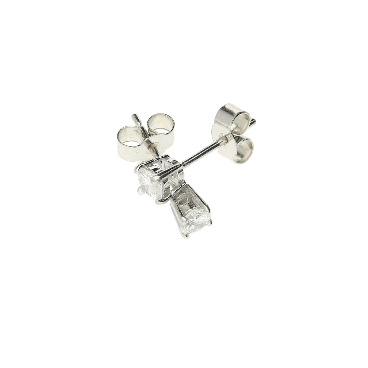 18ct White Gold Diamond Earrings - 0.38ct