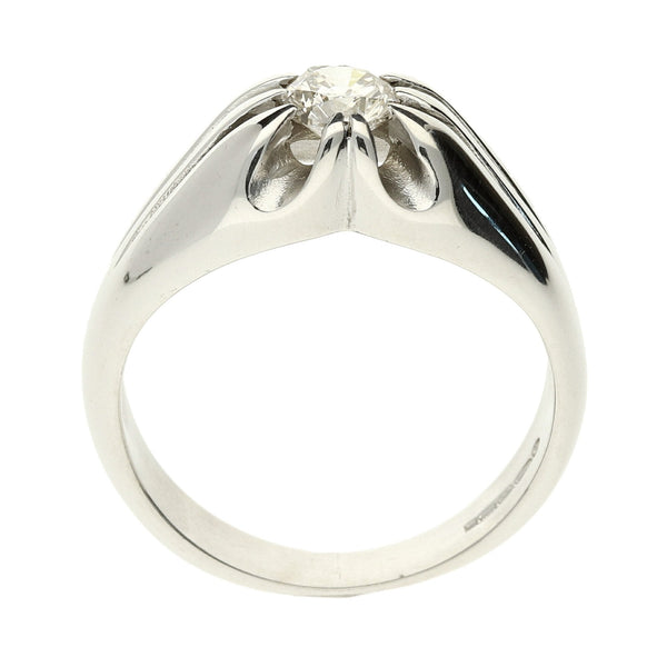 Gents 18ct White Gold Diamond Ring - 0.51ct