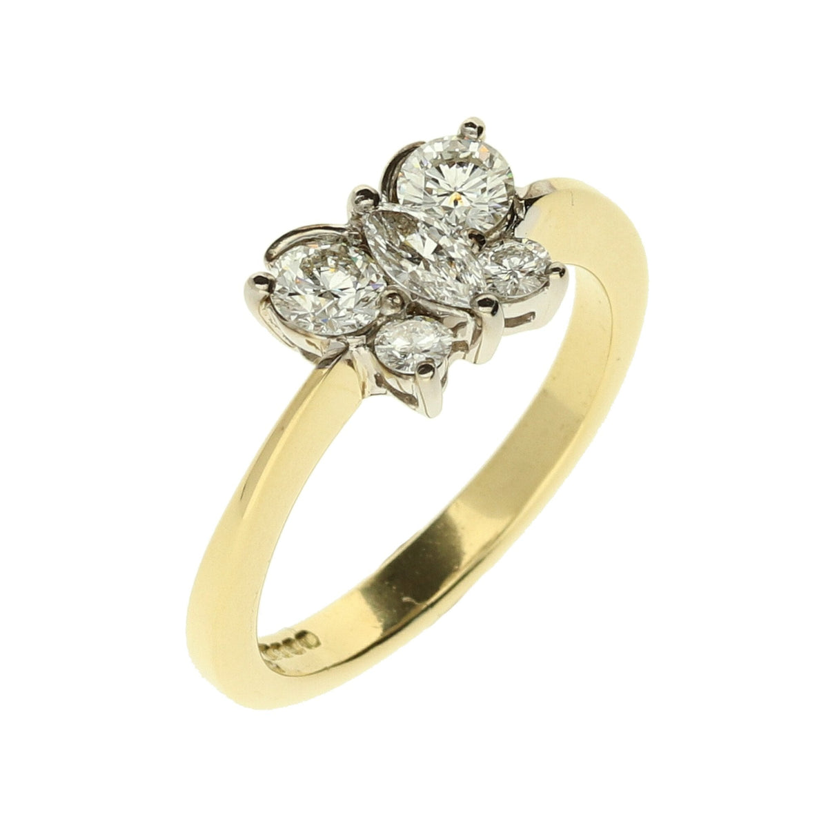 18ct Yellow Gold Diamond Butterfly Ring - 0.50ct
