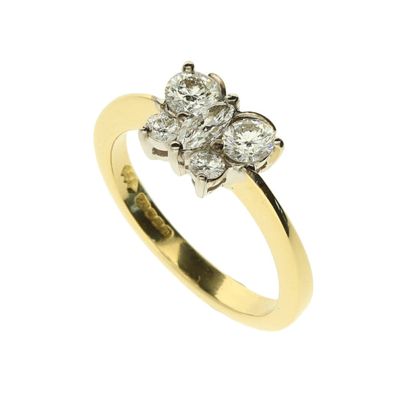 18ct Yellow Gold Diamond Butterfly Ring - 0.50ct