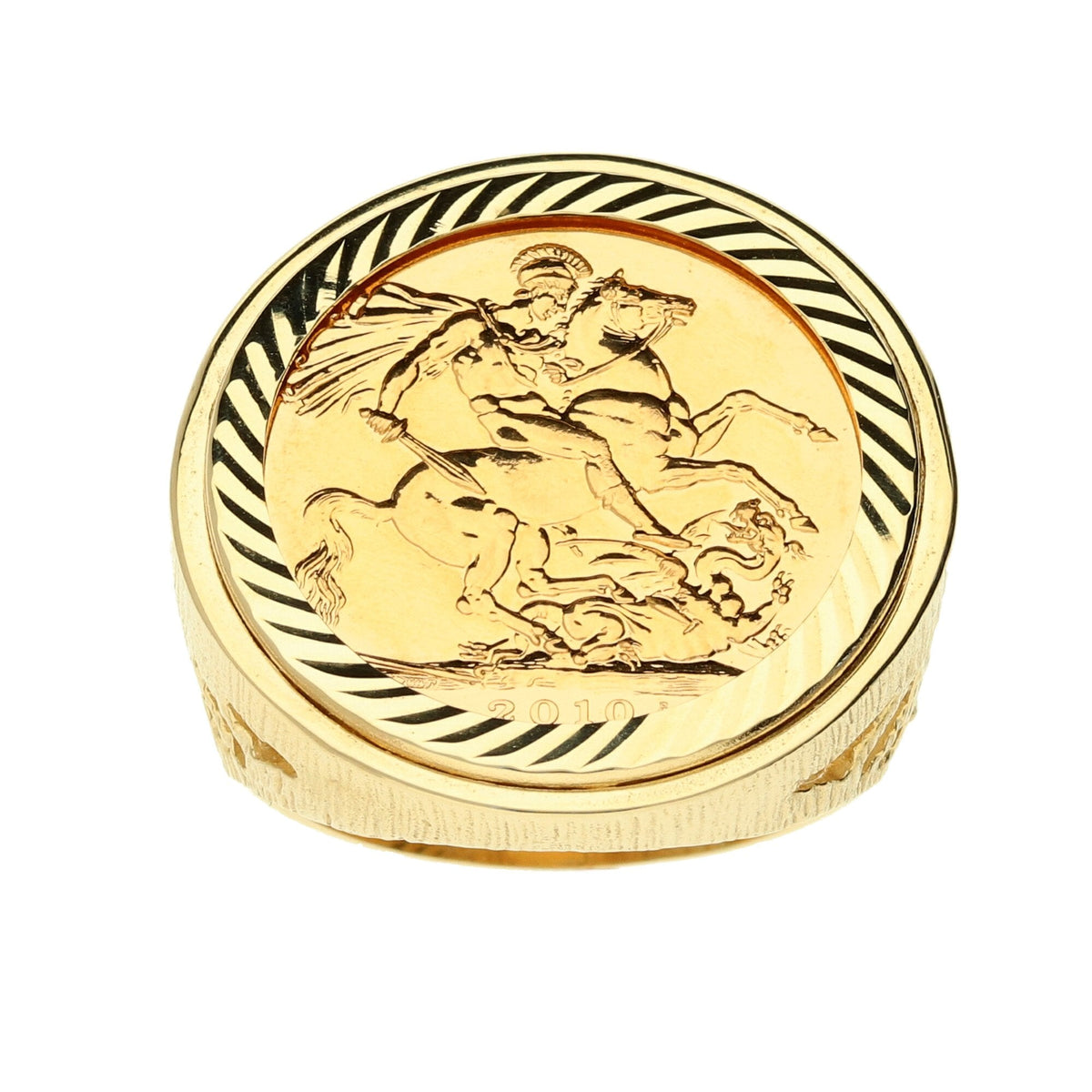 2010 Gold Full Sovereign Ring - 15.9g