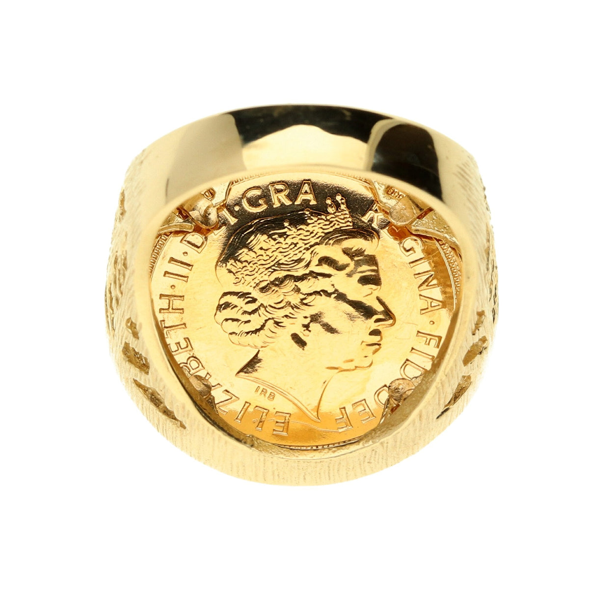 2010 Gold Full Sovereign Ring - 15.9g