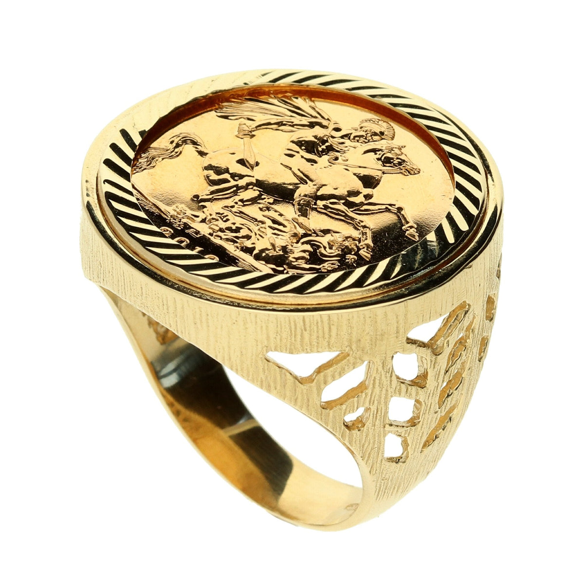 2010 Gold Full Sovereign Ring - 15.9g