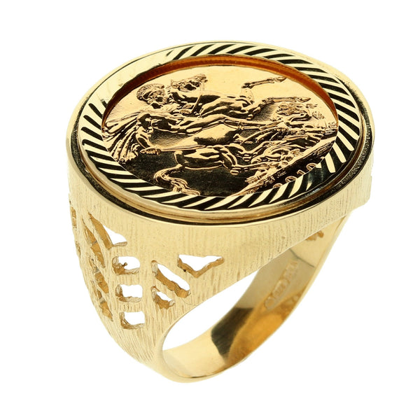 2010 Gold Full Sovereign Ring - 15.9g