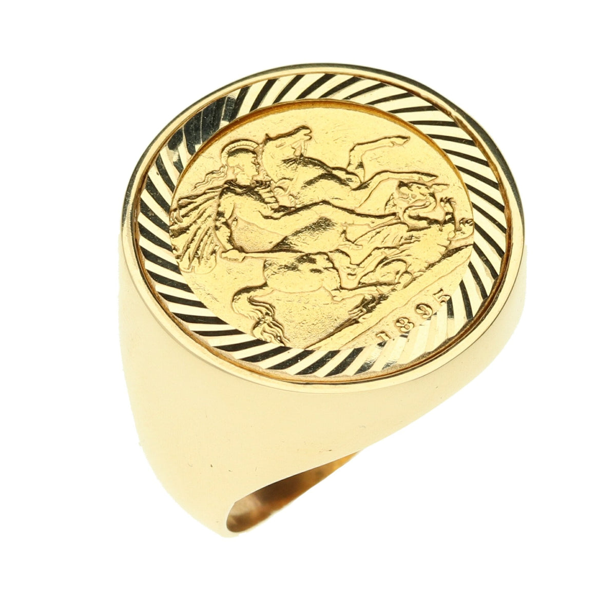 Gold 1895 Half-Sovereign Ring - 13.30g
