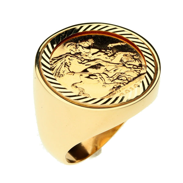 Gold 2010 Full-Sovereign Ring - 19.90g