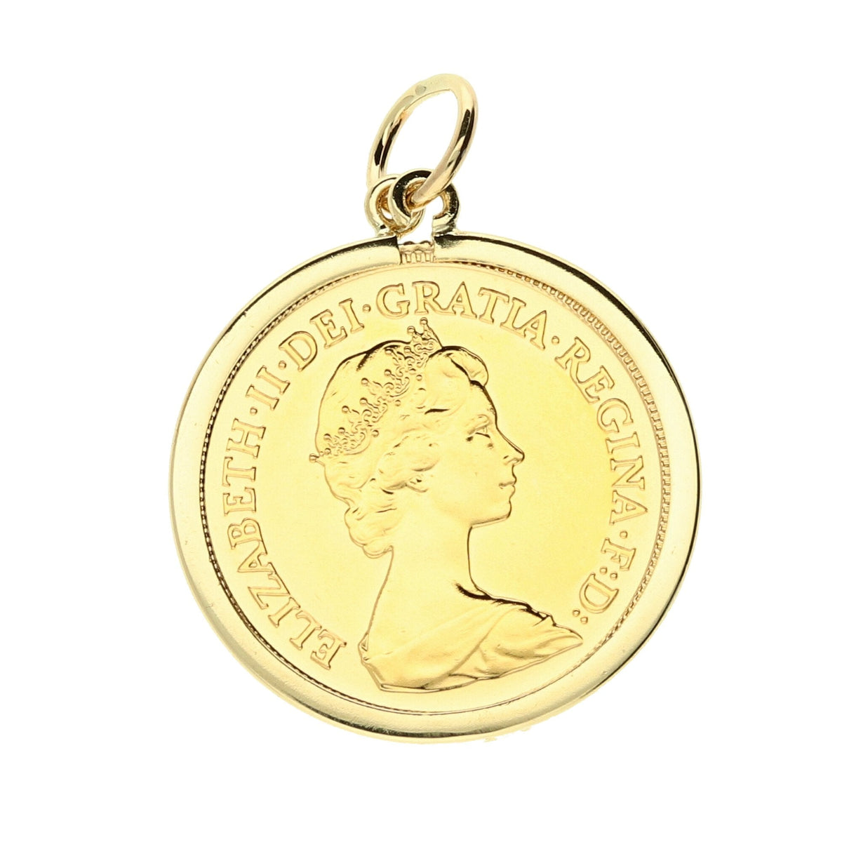 1982 Gold Half-Sovereign Pendant - 4.7g