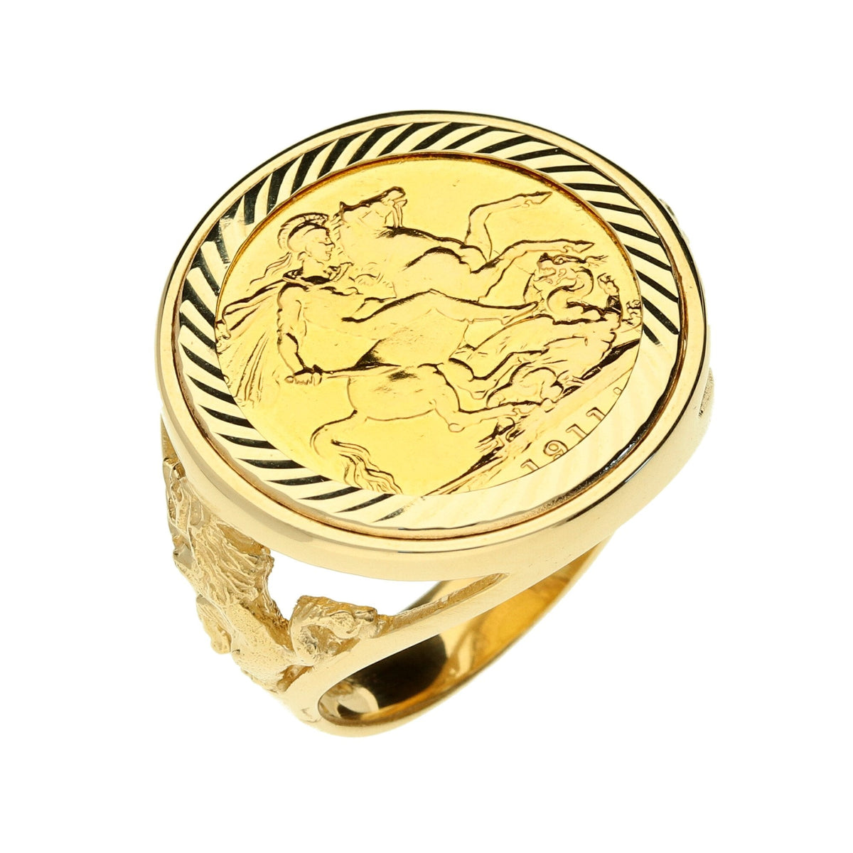 1911 Gold Full Sovereign Ring - 16.20g