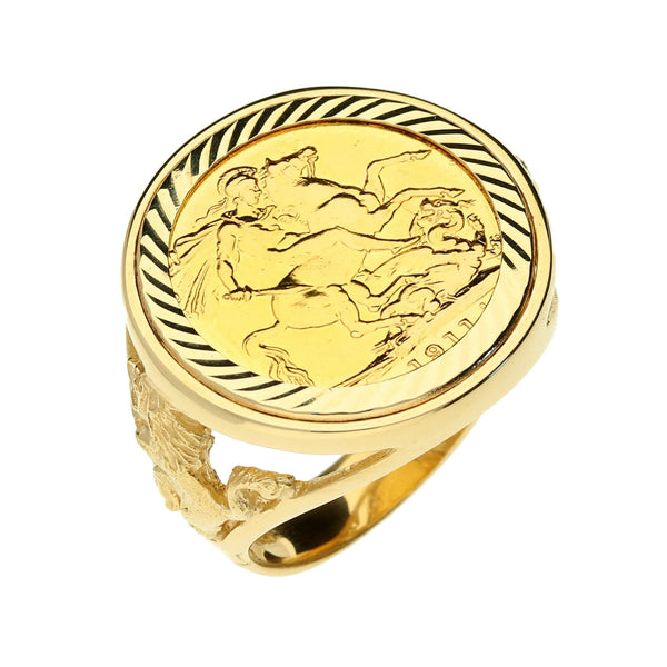 1911 Gold Full Sovereign Ring - 16.20g