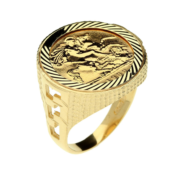 1982 Gold Half Sovereign Ring - 8.9g