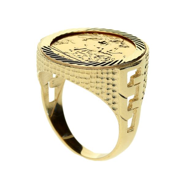 1982 Gold Half Sovereign Ring - 8.9g