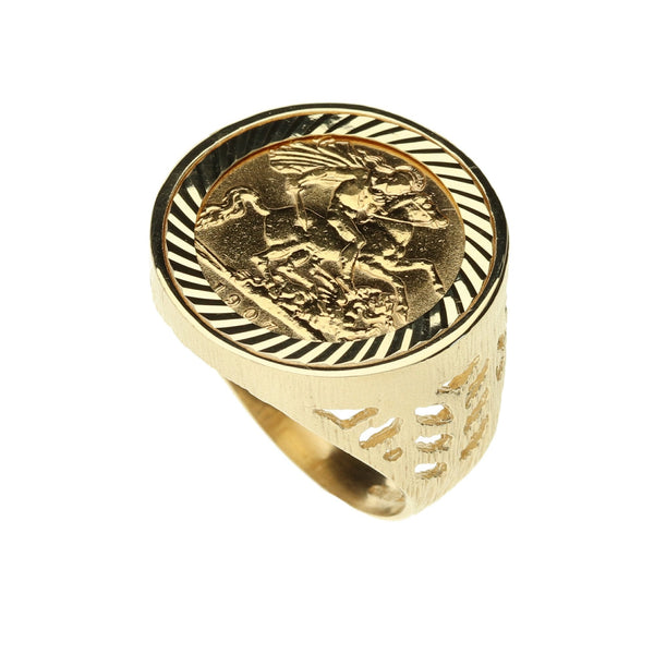 1907 Gold Half Sovereign Ring - 10.80g
