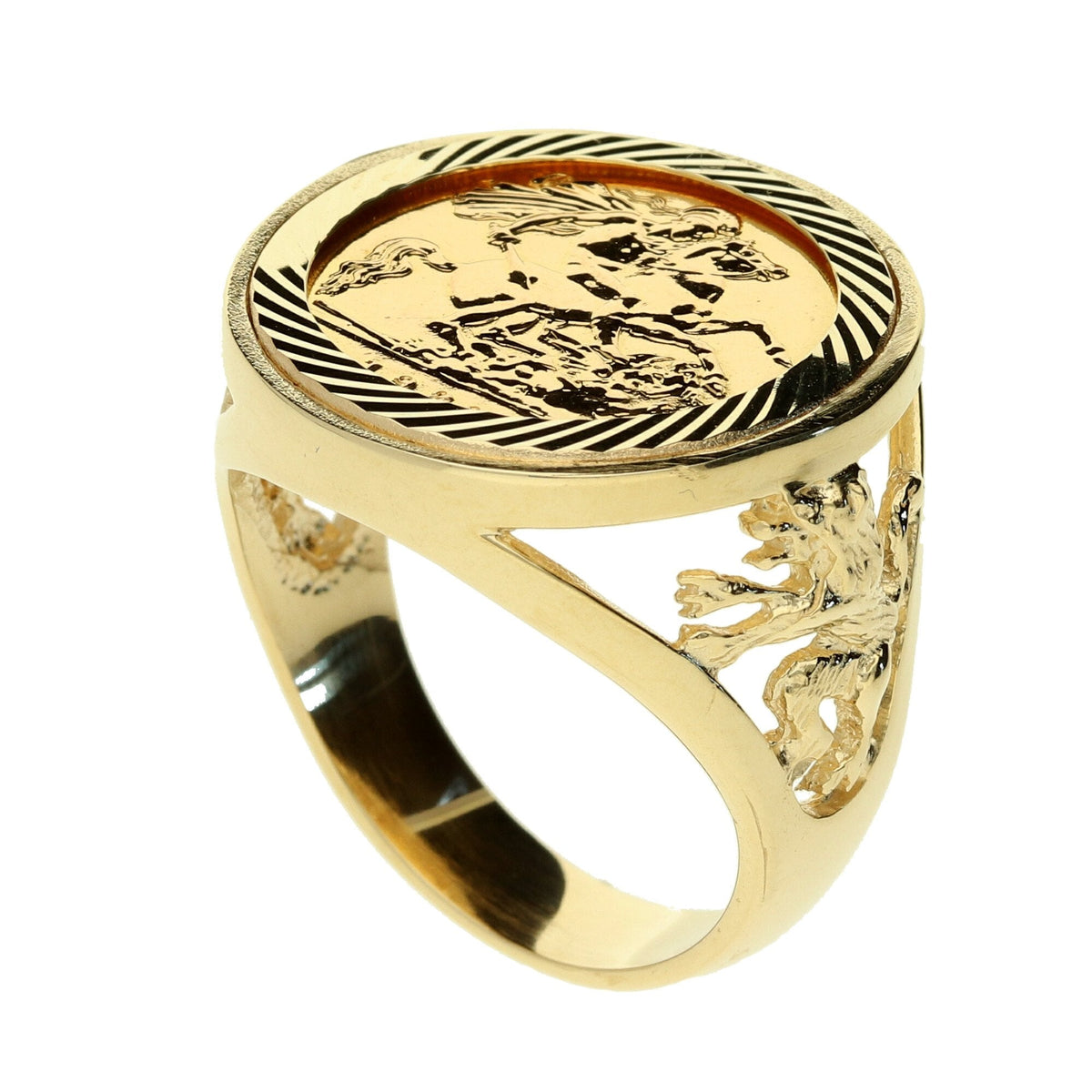 1982 Gold Half Sovereign Ring - 11.10g
