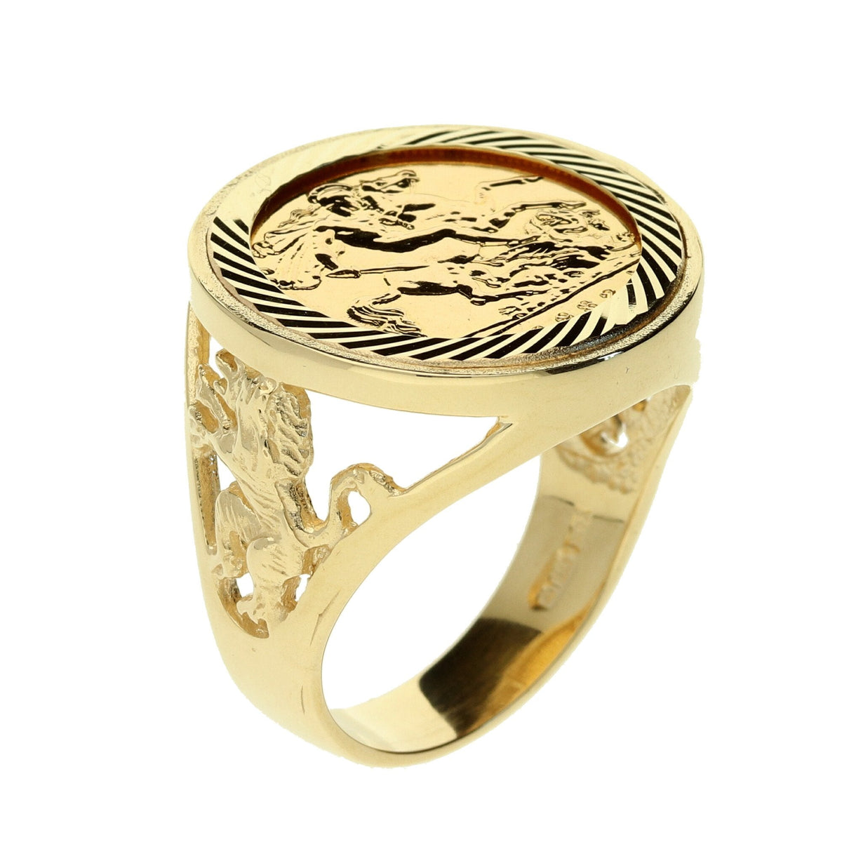 1982 Gold Half Sovereign Ring - 11.10g