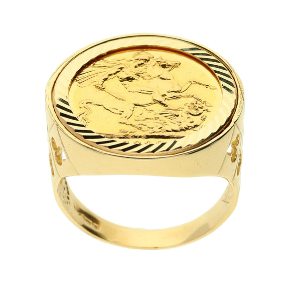 1899 Gold Full Sovereign Ring - 14.7g