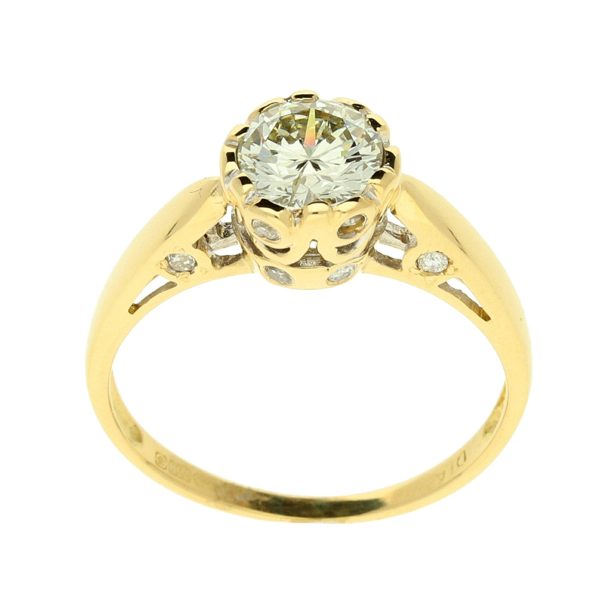 18ct Yellow Gold 1.00ct Diamond Engagement Ring
