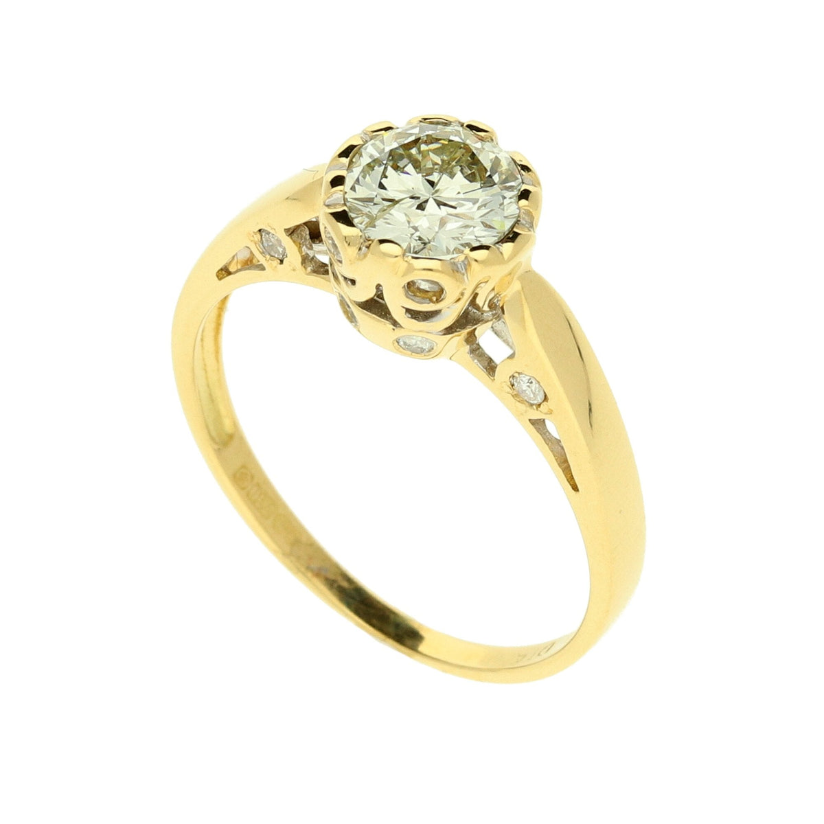 18ct Yellow Gold 1.00ct Diamond Engagement Ring