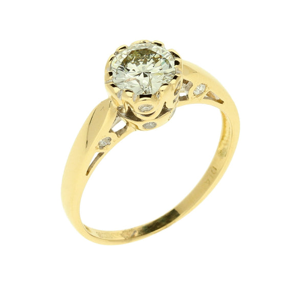 18ct Yellow Gold 1.00ct Diamond Engagement Ring