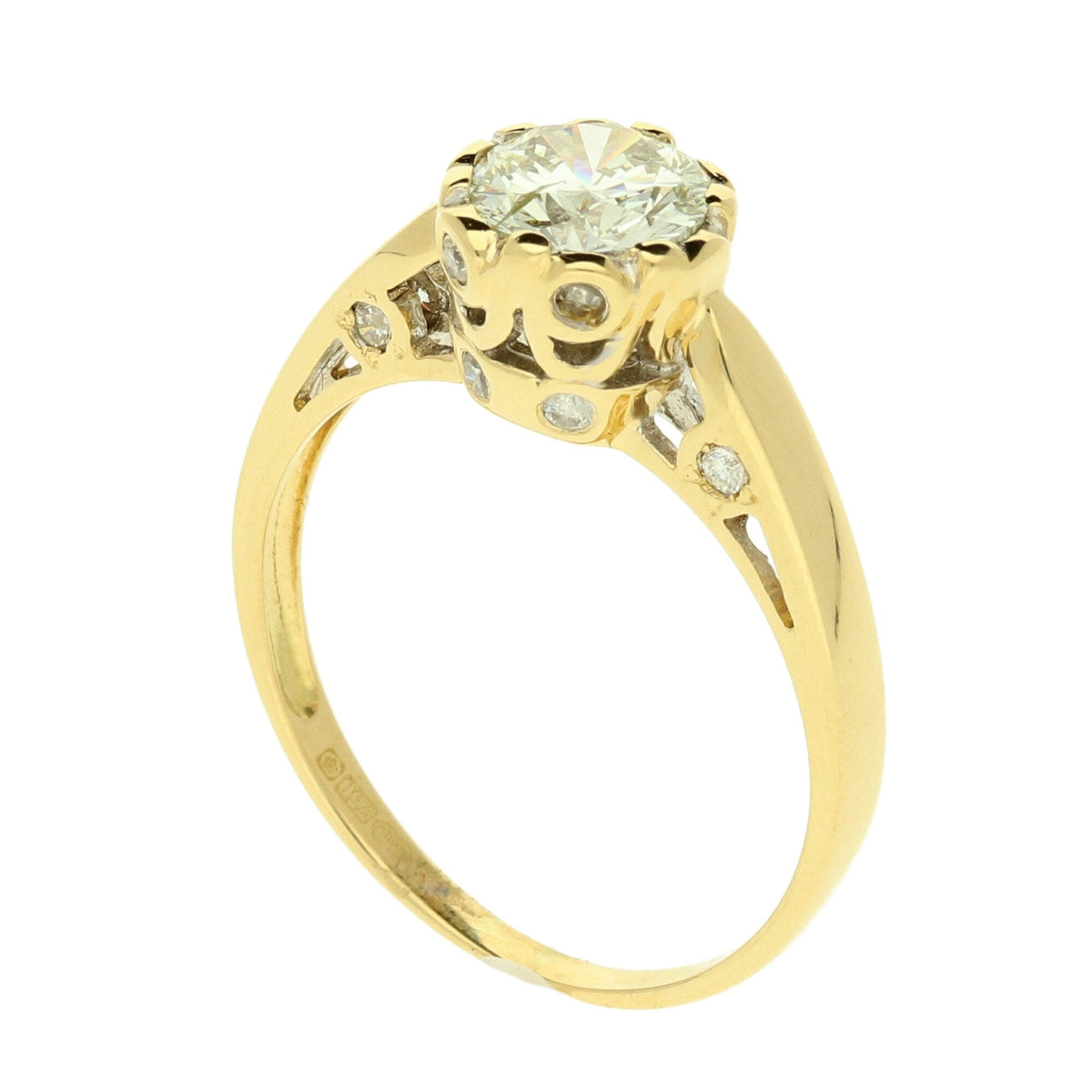 18ct Yellow Gold 1.00ct Diamond Engagement Ring