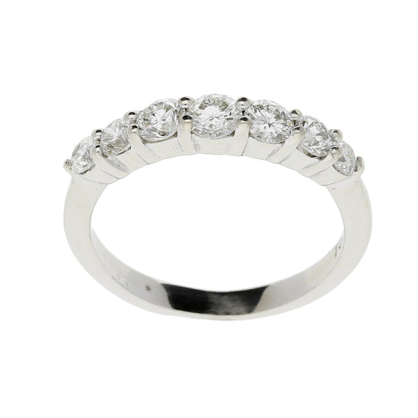 18ct White Gold 7-Stone Diamond Ring - 0.80ct