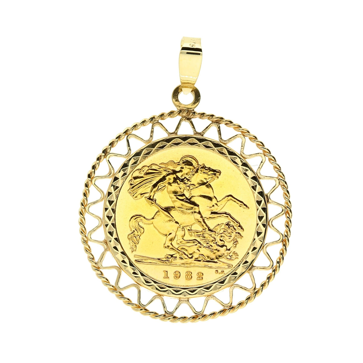 Gold 1982 Half-Sovereign Pendant - 5.8g