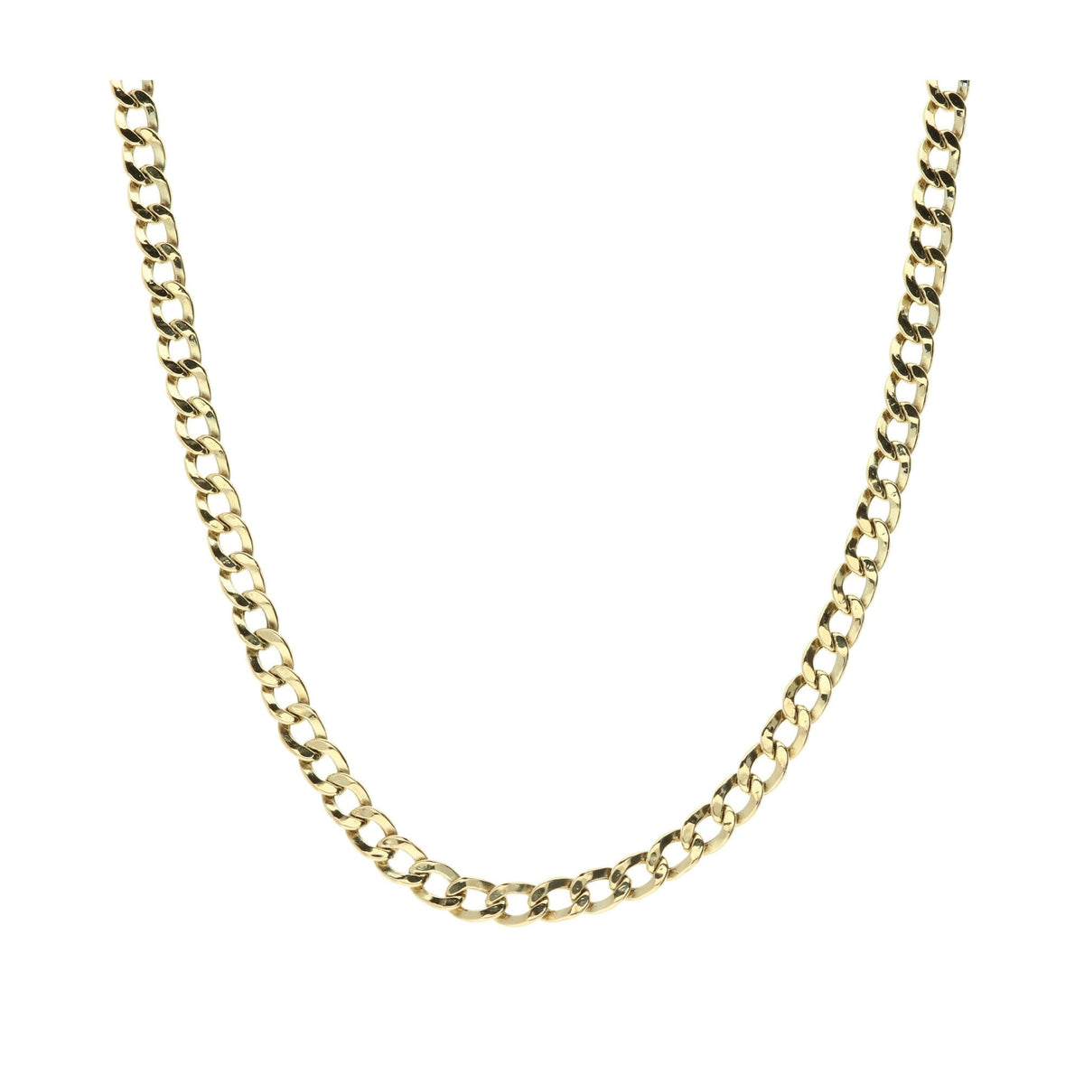9ct Yellow Hollow Curb Chain - 5.7g