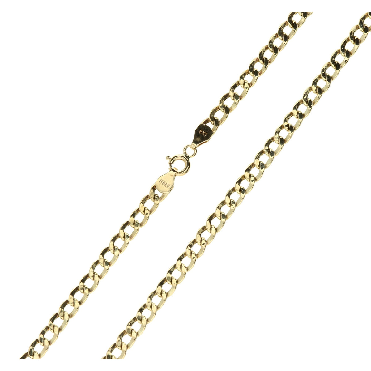 9ct Yellow Hollow Curb Chain - 5.7g