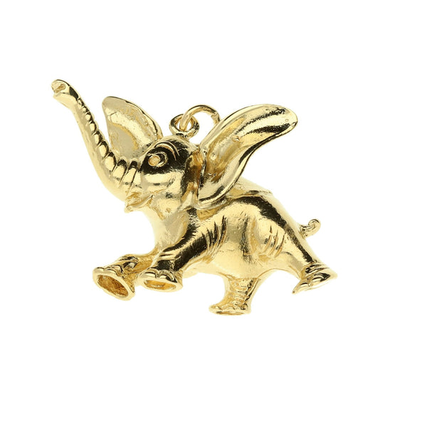 9ct Gold Elephant Charm - 12.00g