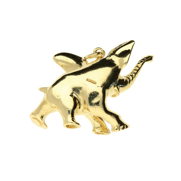 9ct Gold Elephant Charm - 12.00g