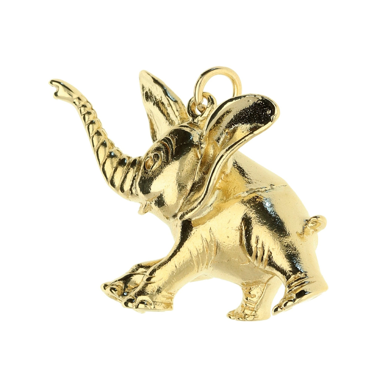 9ct Gold Elephant Charm - 12.00g