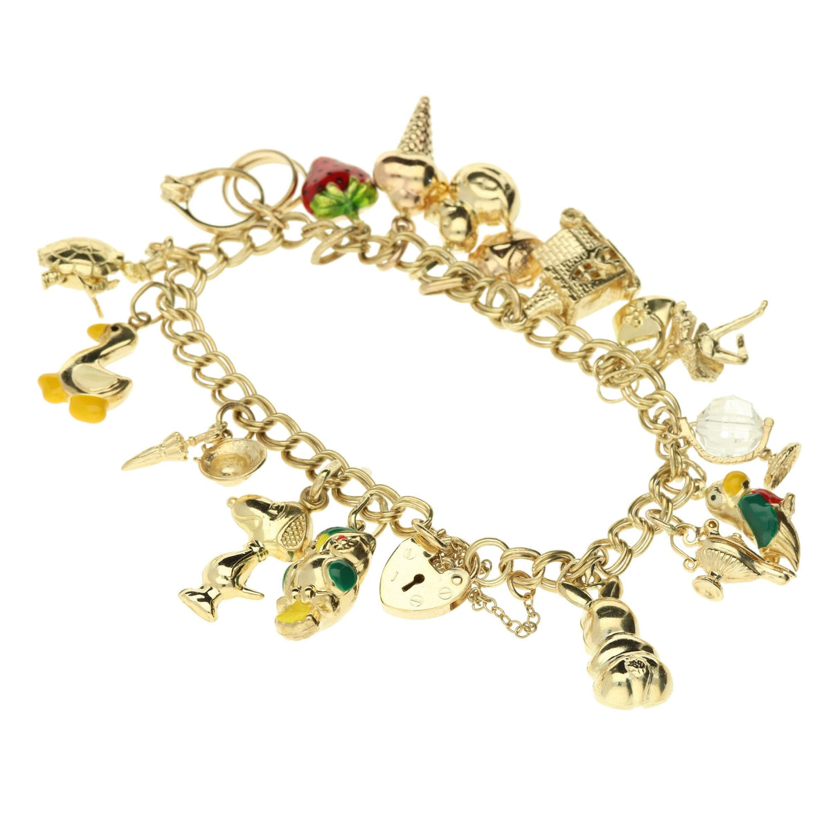 9ct Yellow Gold Charm Bracelet - 24.80g
