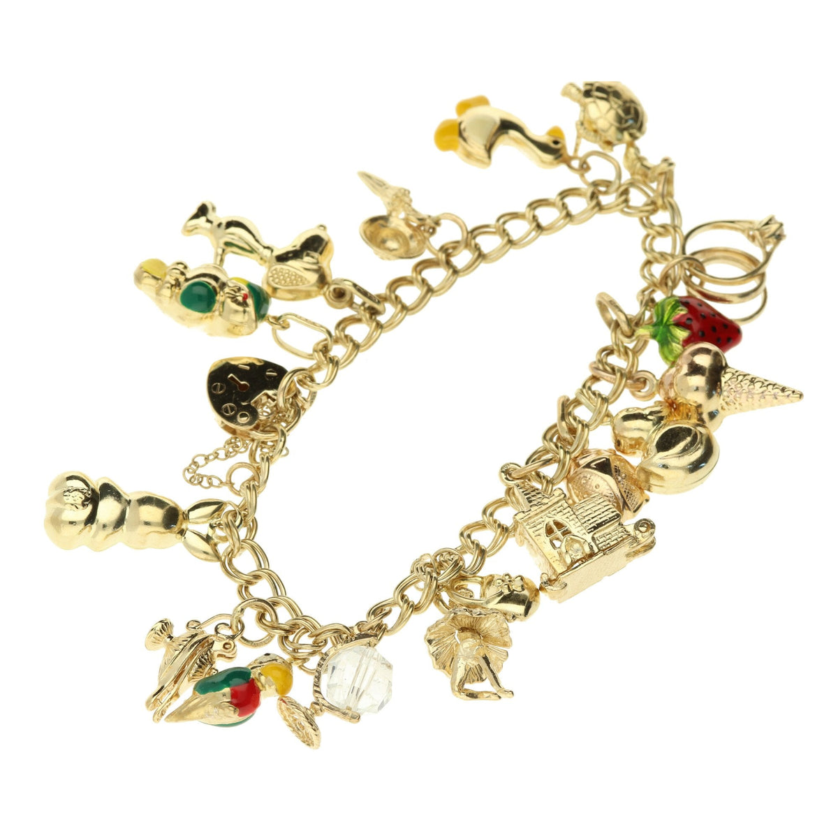 9ct Yellow Gold Charm Bracelet - 24.80g