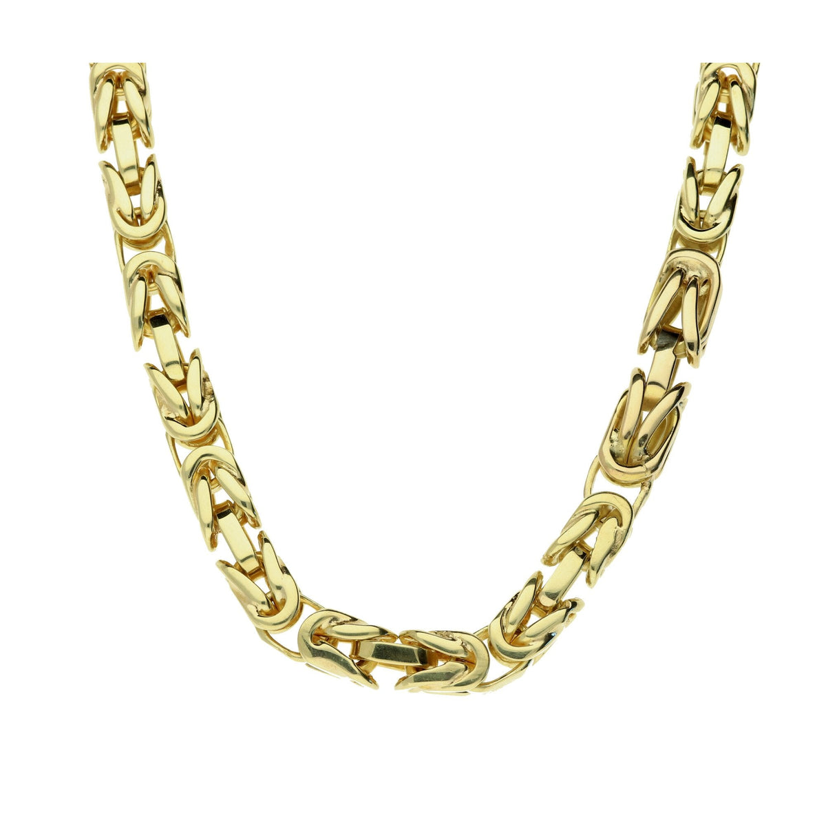 14ct Yellow Gold Heavy Byzantine Chain - 156.3g